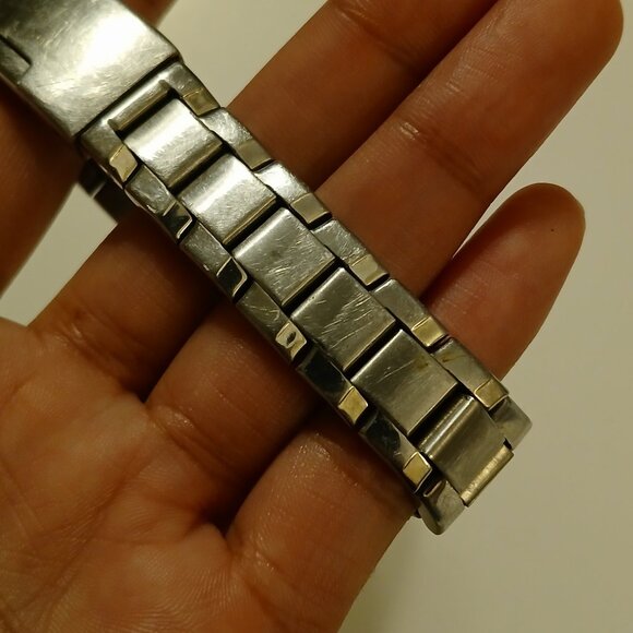 Glitzy Fossil AM-4175 MOP Dial Crystal Bezel All Stainless Women's Dress Watch - Picture 12 of 13